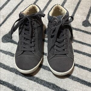 Taos Footwear White and Gray High-Top Sneakers